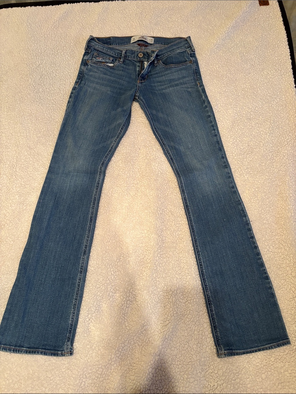 Hollister Women's Medium Blue Flared Jeans